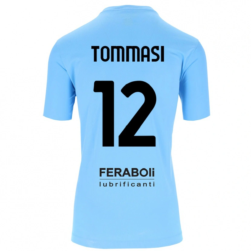 Danxen Kinderen Francesco Tommasi #12 Hemelsblauw Zwart Keepersshirt 2025/26 T-Shirt