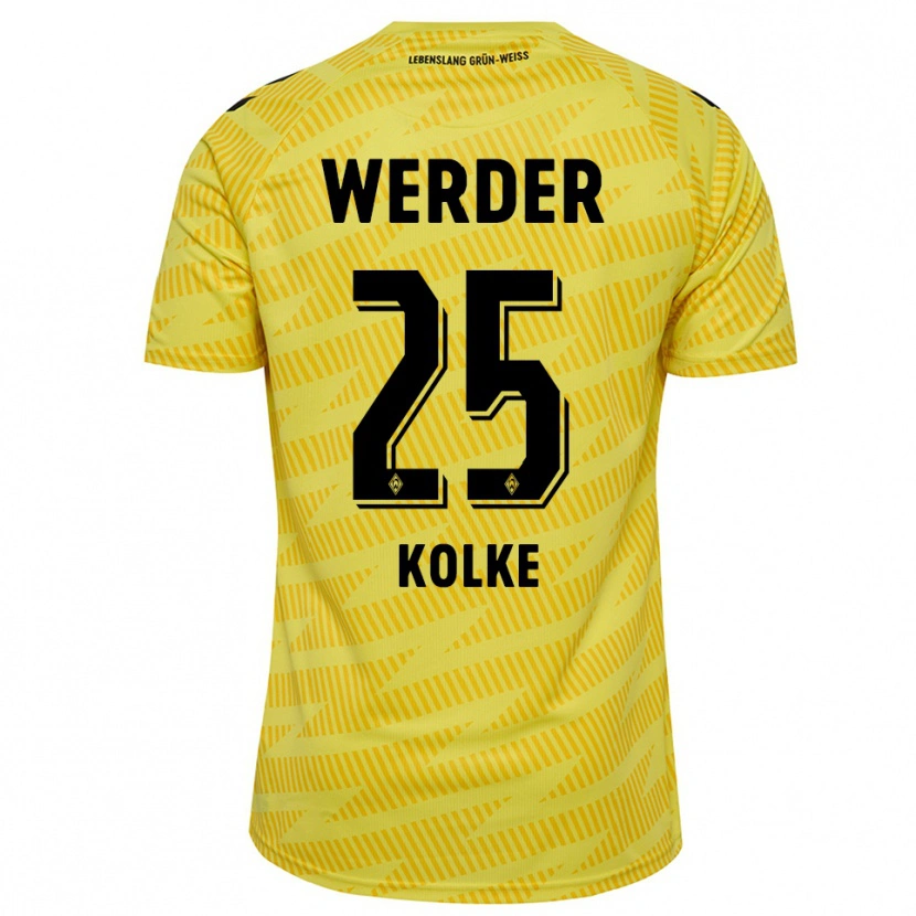 Danxen Kinderen Markus Kolke #25 Geel Zwart Keepersshirt 2025/26 T-Shirt