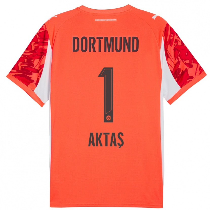 Danxen Kinderen Yılmaz Aktaş #1 Rood Oranje Keepersshirt 2025/26 T-Shirt