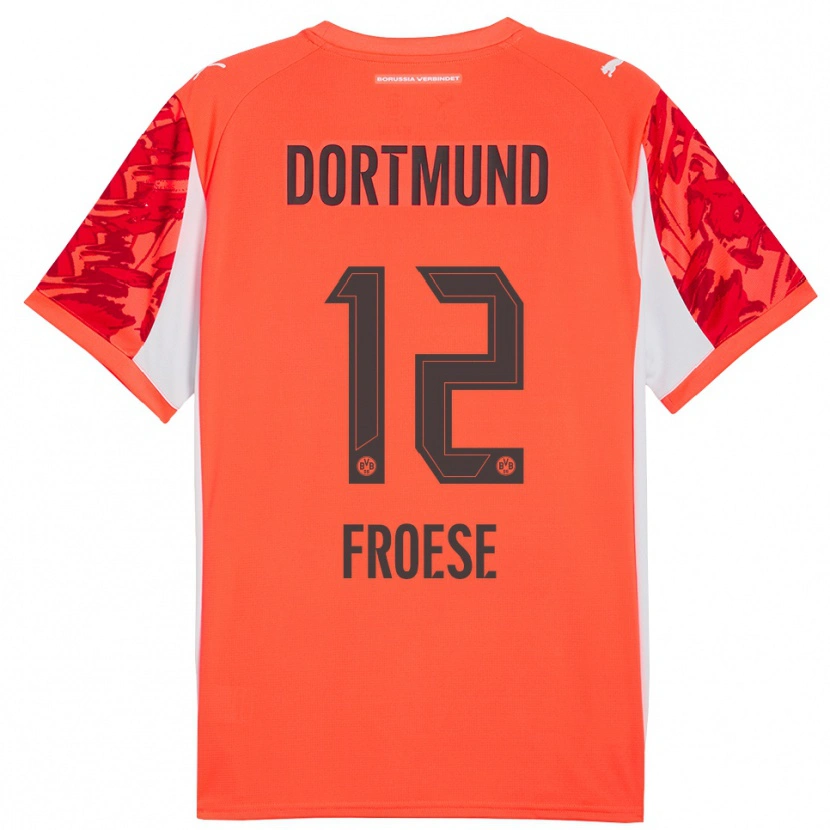 Danxen Kinderen Julien Froese #12 Rood Oranje Keepersshirt 2025/26 T-Shirt