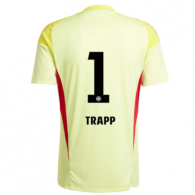 Danxen Kinderen Kevin Trapp #1 Licht Geel Zwart Keepersshirt 2025/26 T-Shirt
