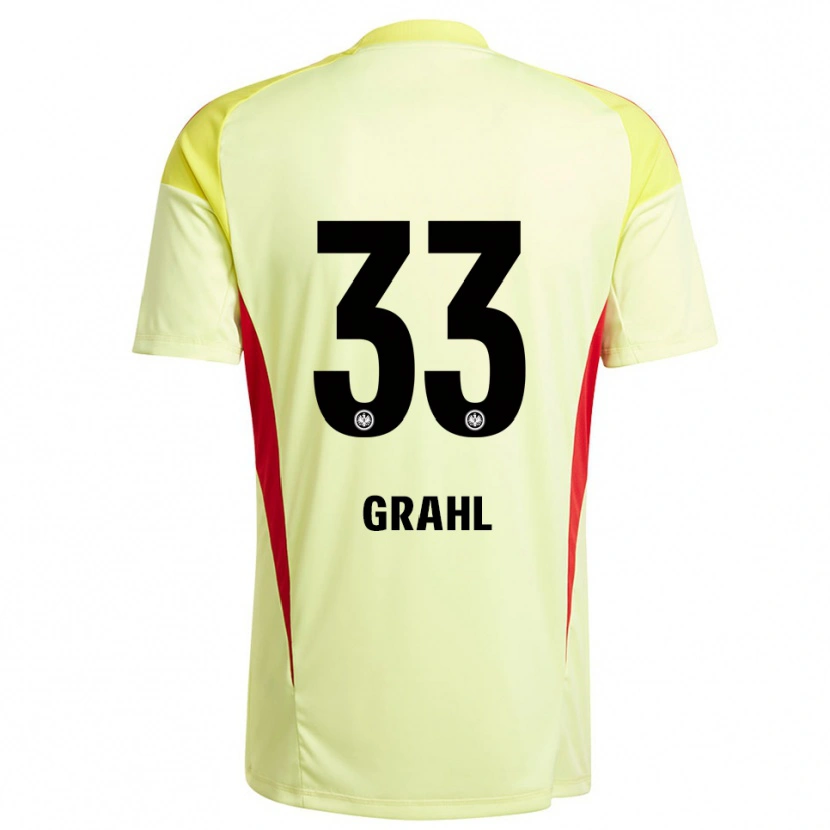 Danxen Kinderen Jens Grahl #33 Licht Geel Zwart Keepersshirt 2025/26 T-Shirt