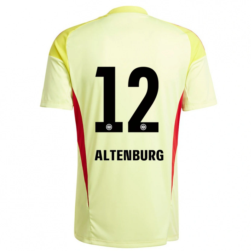 Danxen Kinderen Lina Altenburg #12 Licht Geel Zwart Keepersshirt 2025/26 T-Shirt
