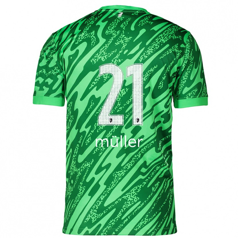 Danxen Kinderen Florian Müller #21 Groen Wit Keepersshirt 2025/26 T-Shirt