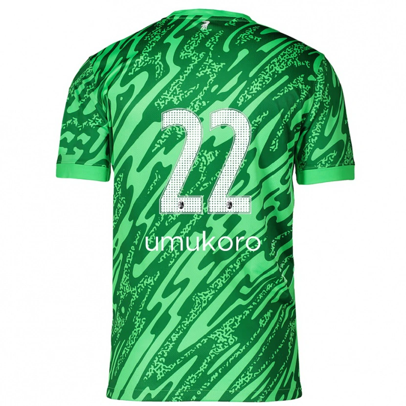 Danxen Kinderen Jayden Umukoro #22 Groen Wit Keepersshirt 2025/26 T-Shirt