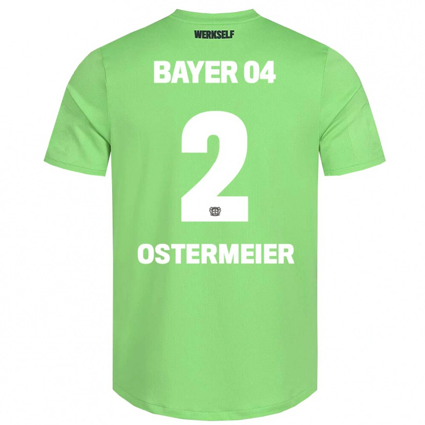 Danxen Kinderen Selina Ostermeier #2 Licht Groen Wit Keepersshirt 2025/26 T-Shirt