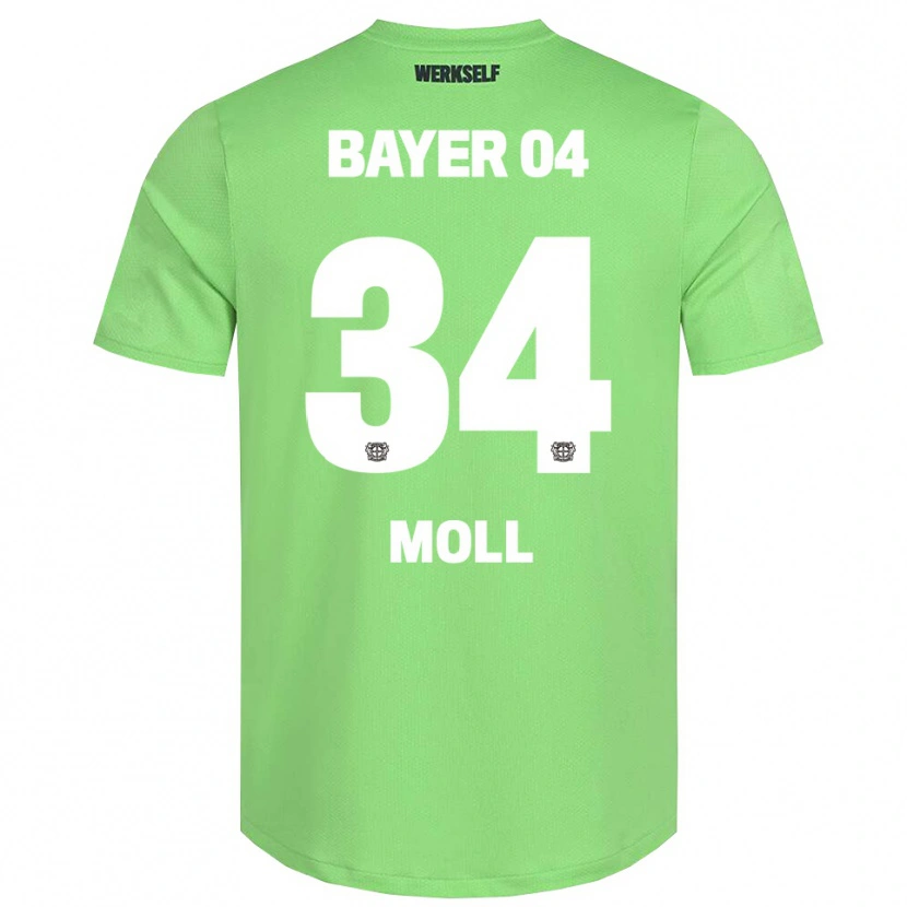 Danxen Kinderen Anne Moll #34 Licht Groen Wit Keepersshirt 2025/26 T-Shirt