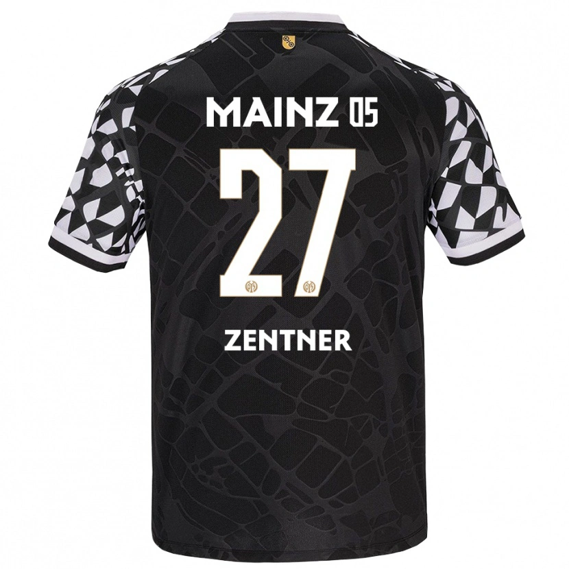 Danxen Kinderen Robin Zentner #27 Zwart Wit Keepersshirt 2025/26 T-Shirt