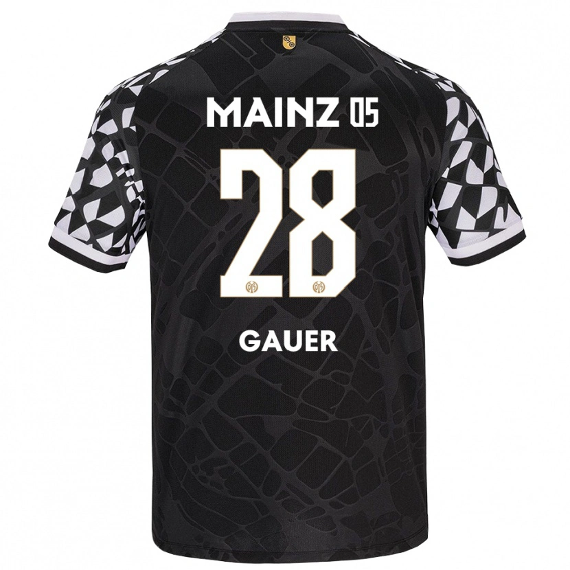 Danxen Kinderen Luke Gauer #28 Zwart Wit Keepersshirt 2025/26 T-Shirt