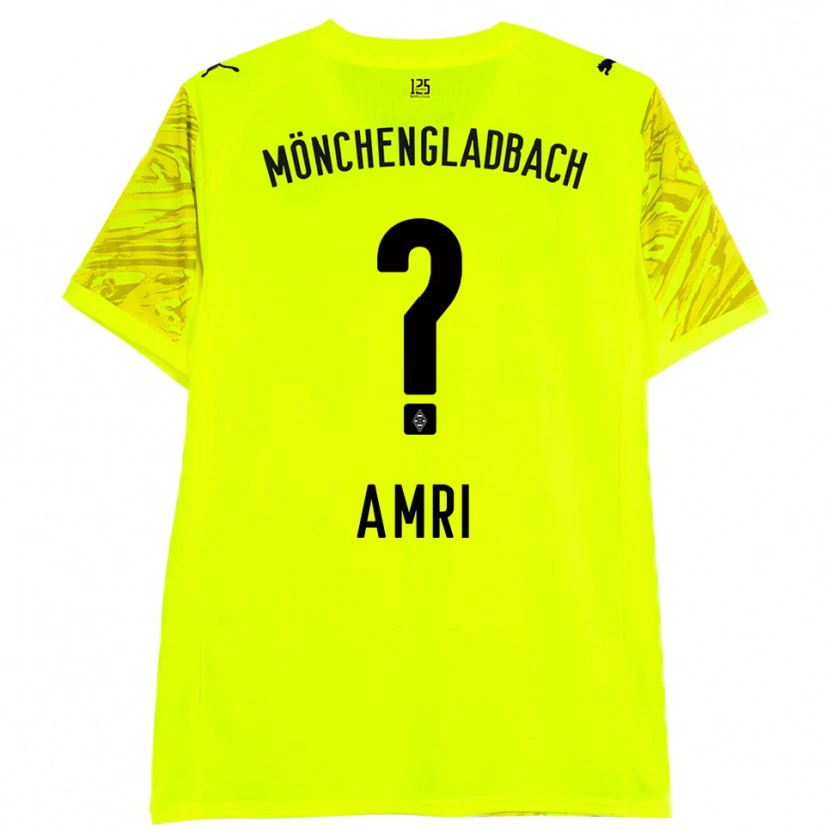 Danxen Kinderen Abdelrahman Amri #0 Geel Zwart Keepersshirt 2025/26 T-Shirt