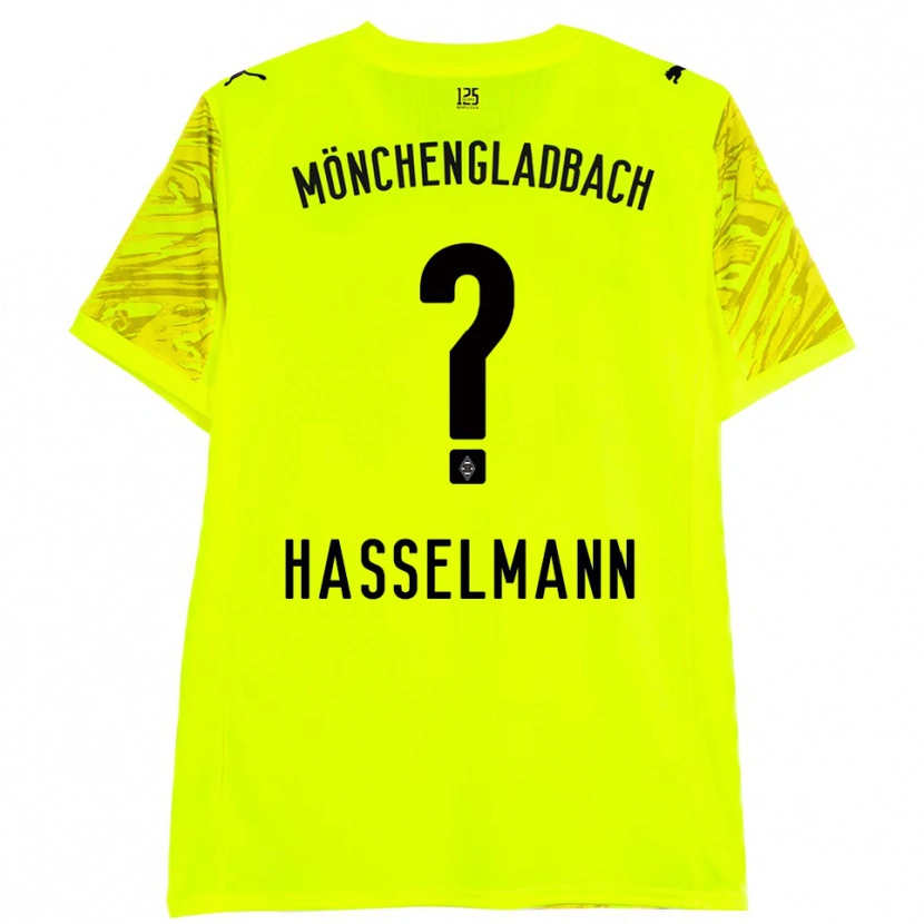 Danxen Kinderen Nina Hasselmann #0 Geel Zwart Keepersshirt 2025/26 T-Shirt