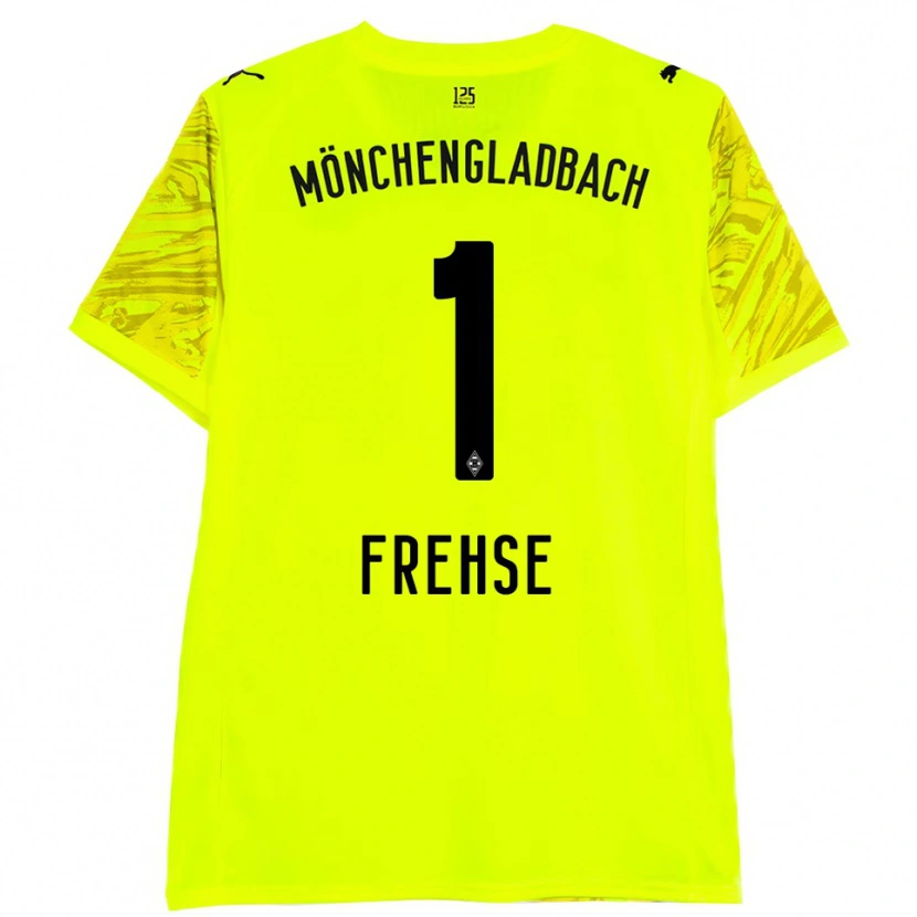 Danxen Kinderen Jil Frehse #1 Geel Zwart Keepersshirt 2025/26 T-Shirt