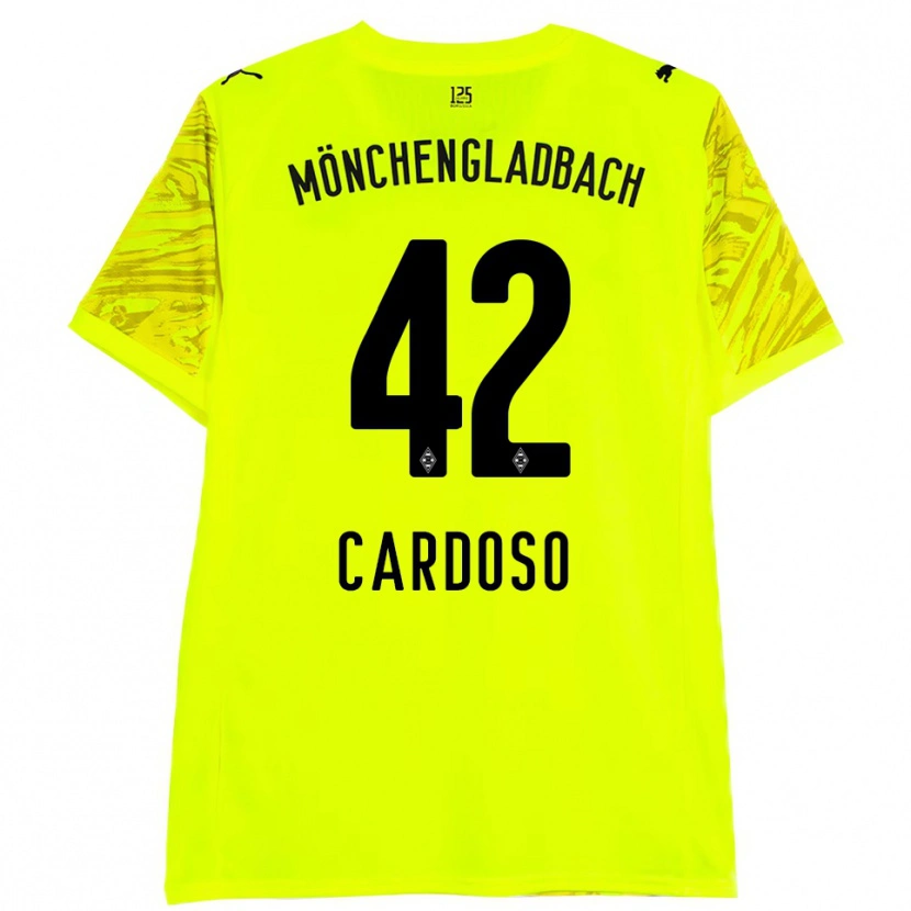 Danxen Kinderen Tiago Pereira Cardoso #42 Geel Zwart Keepersshirt 2025/26 T-Shirt
