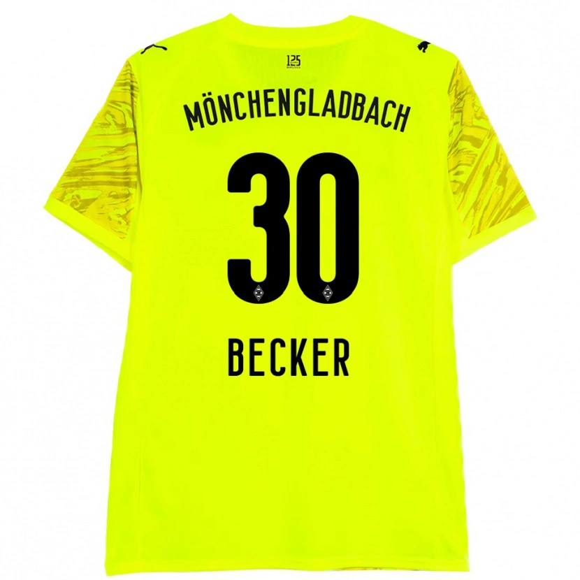 Danxen Kinderen Benjamin Becker #30 Geel Zwart Keepersshirt 2025/26 T-Shirt