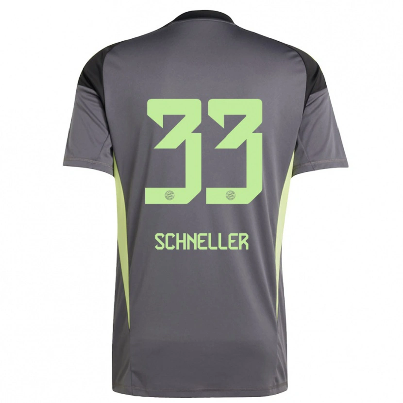 Danxen Kinderen Lukas Schneller #33 Zwart Groen Geel Keepersshirt 2025/26 T-Shirt