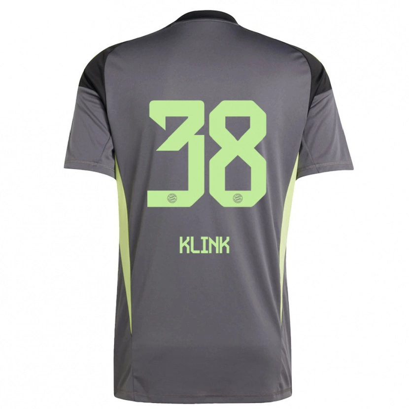 Danxen Kinderen Anna Klink #38 Zwart Groen Geel Keepersshirt 2025/26 T-Shirt