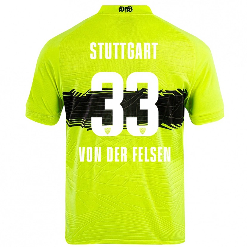 Danxen Kinderen Jerik von der Felsen #33 Groen Geel Zwart Keepersshirt 2025/26 T-Shirt