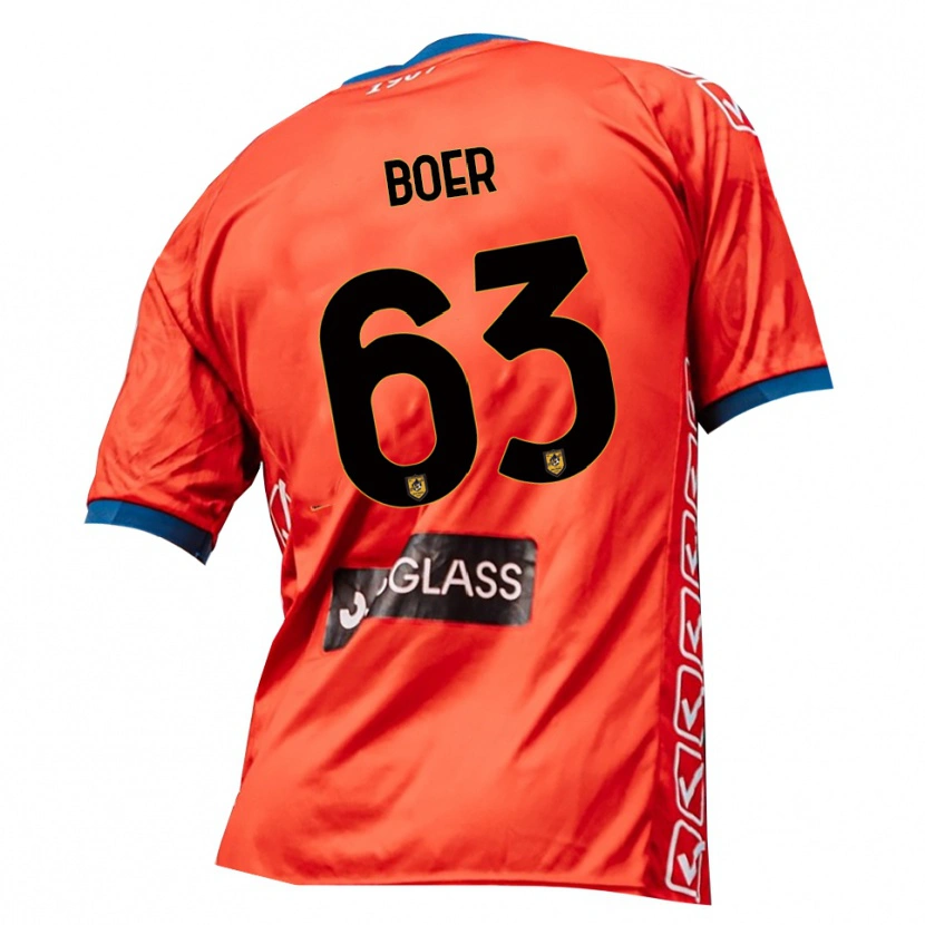 Danxen Kinderen Pietro Boer #63 Rood Oranje Keepersshirt 2025/26 T-Shirt
