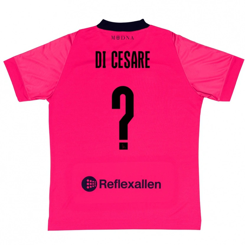 Danxen Kinderen Gabriele Di Cesare #0 Dieproze Zwart Keepersshirt 2025/26 T-Shirt