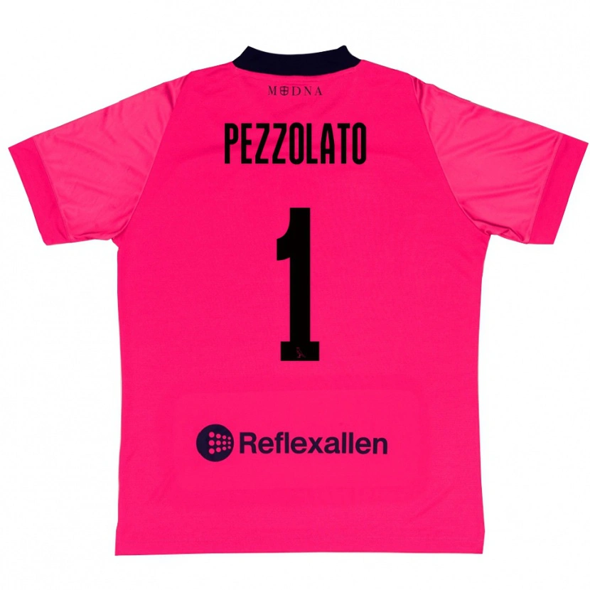 Danxen Kinderen Michele Pezzolato #1 Dieproze Zwart Keepersshirt 2025/26 T-Shirt