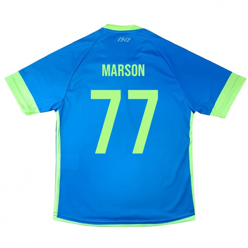 Danxen Kinderen Leonardo Marson #77 Blauw Groen Geel Keepersshirt 2025/26 T-Shirt