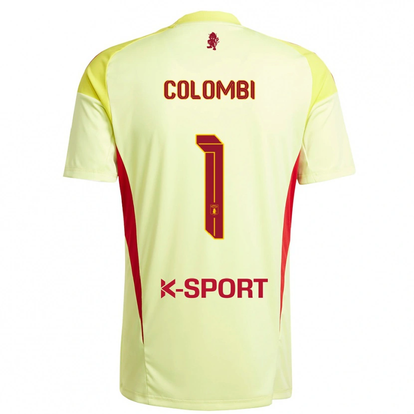 Danxen Kinderen Simone Colombi #1 Licht Geel Rood Keepersshirt 2025/26 T-Shirt
