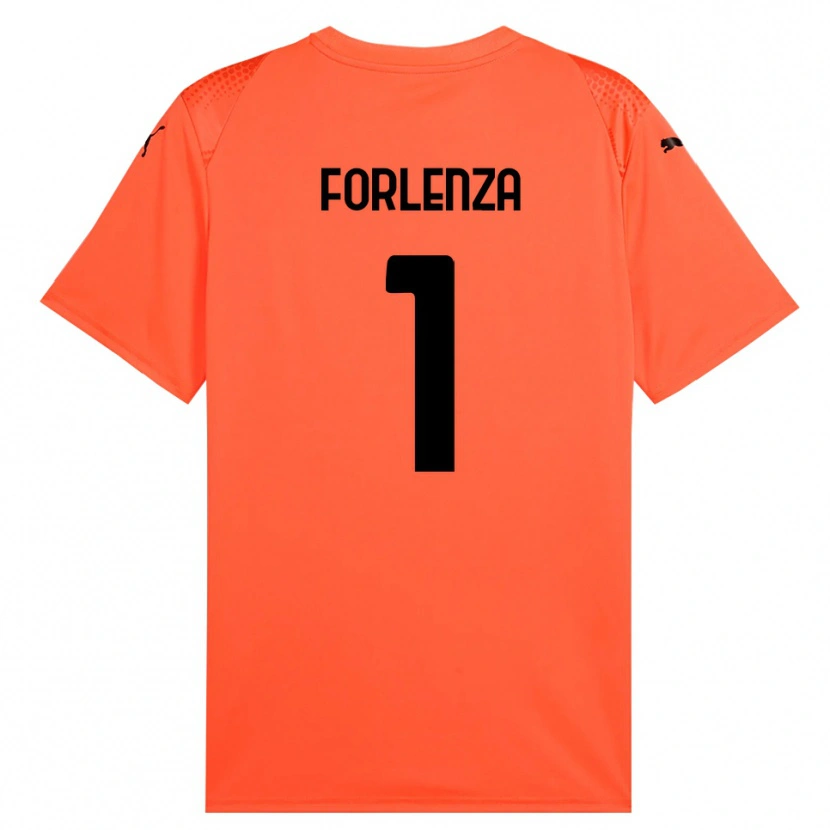 Danxen Kinderen Carlo Forlenza #1 Oranje Zwart Keepersshirt 2025/26 T-Shirt