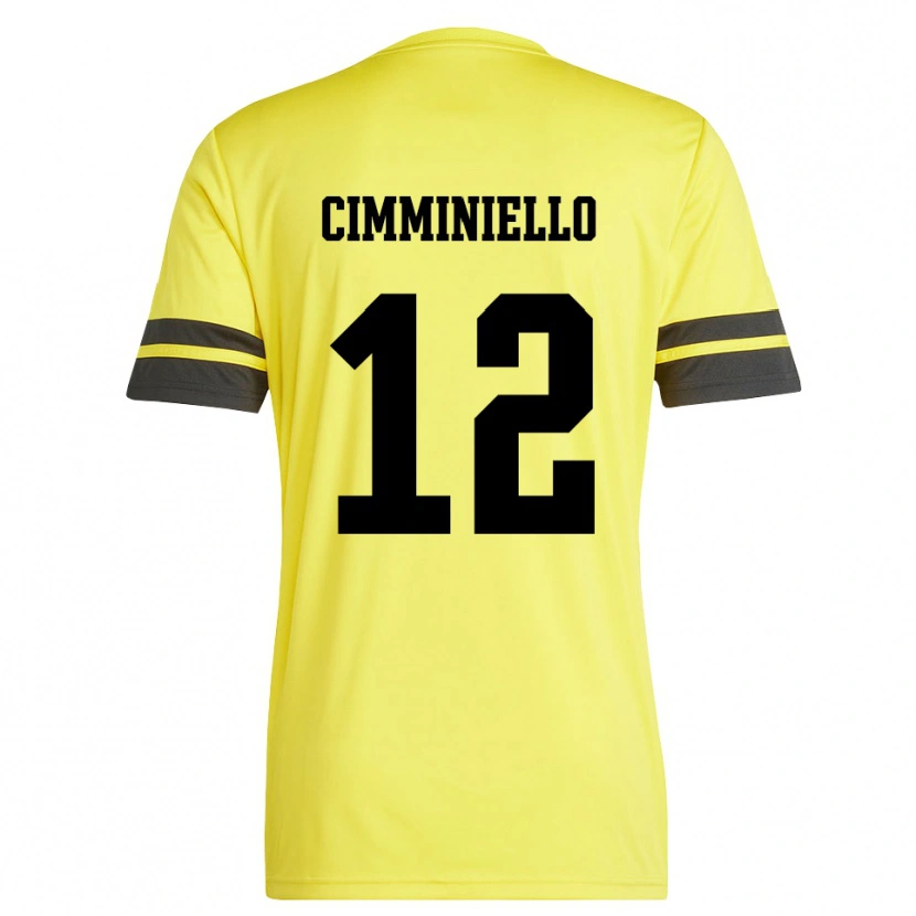 Danxen Kinderen Leon Cimminiello #12 Geel Zwart Keepersshirt 2025/26 T-Shirt