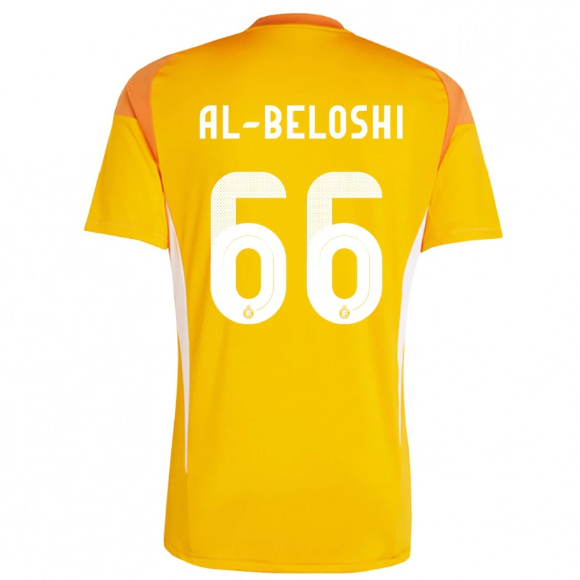 Danxen Kinderen Reem Al-Beloshi #66 Oranje Geel Wit Keepersshirt 2025/26 T-Shirt