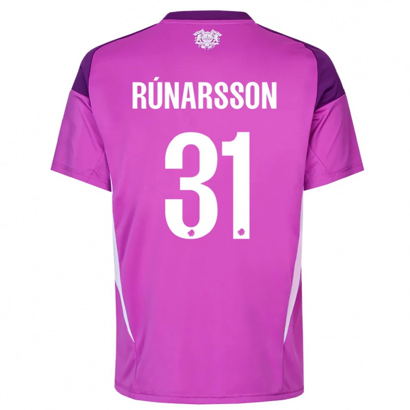 Danxen Kinderen Rúnar Alex Rúnarsson #31 Lila Paars Wit Keepersshirt 2025/26 T-Shirt