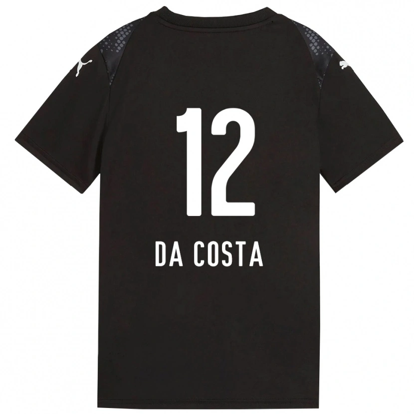 Danxen Kinderen Paulo da Costa #12 Goudklomp Zwart Keepersshirt 2025/26 T-Shirt