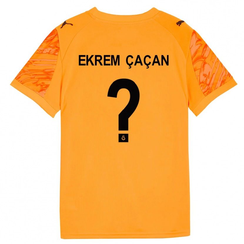Danxen Kinderen Yağız Ekrem Çaçan #0 Donker Oranje Zwart Keepersshirt 2025/26 T-Shirt