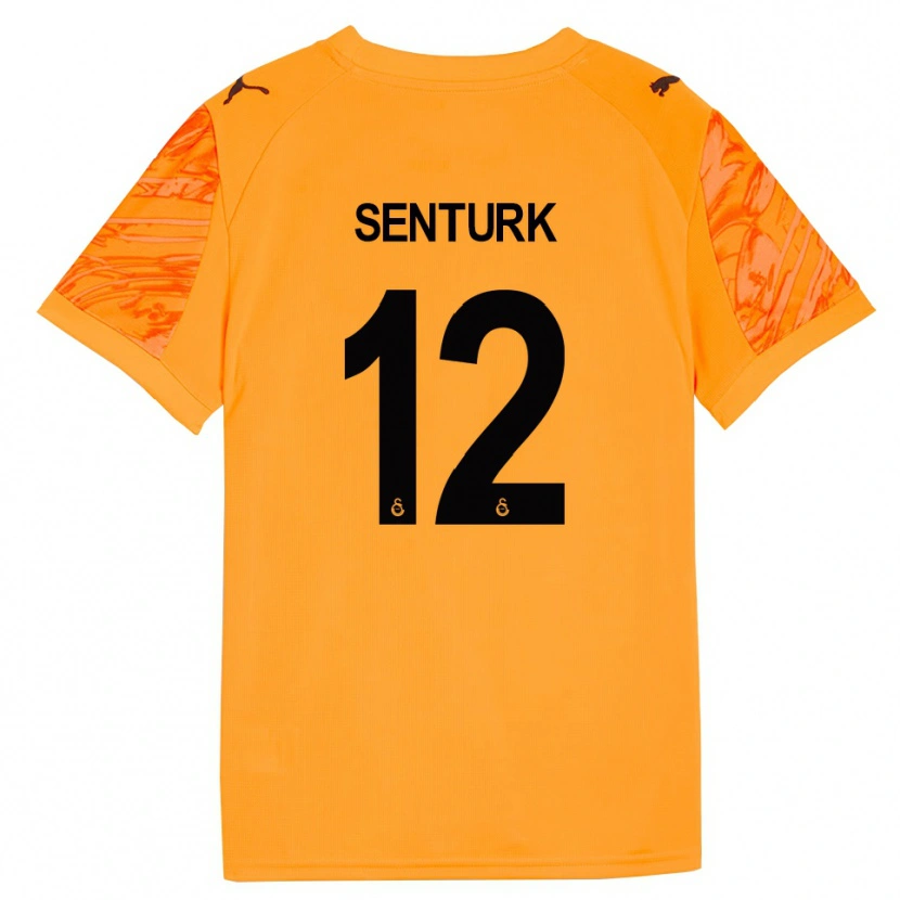 Danxen Kinderen Haktan Şentürk #12 Donker Oranje Zwart Keepersshirt 2025/26 T-Shirt