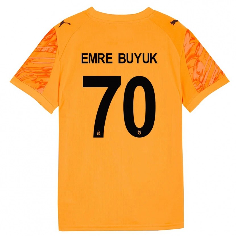 Danxen Kinderen Enes Emre Büyük #70 Donker Oranje Zwart Keepersshirt 2025/26 T-Shirt