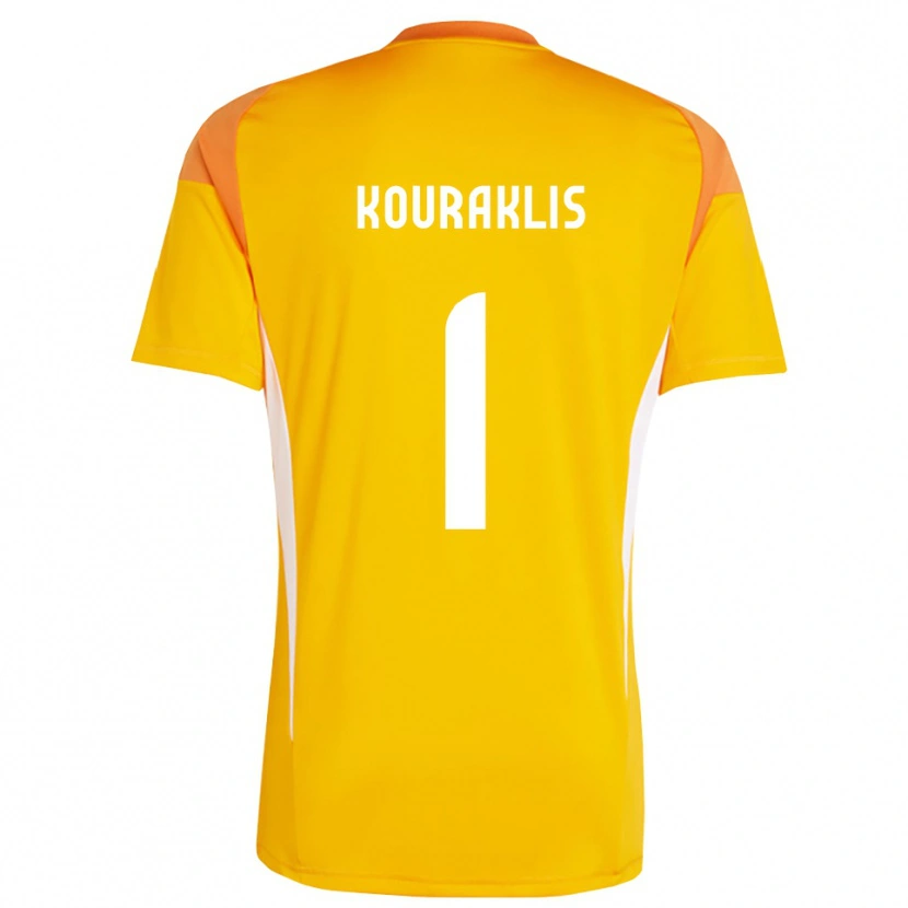 Danxen Kinderen Georgios Kouraklis #1 Oranje Wit Keepersshirt 2025/26 T-Shirt
