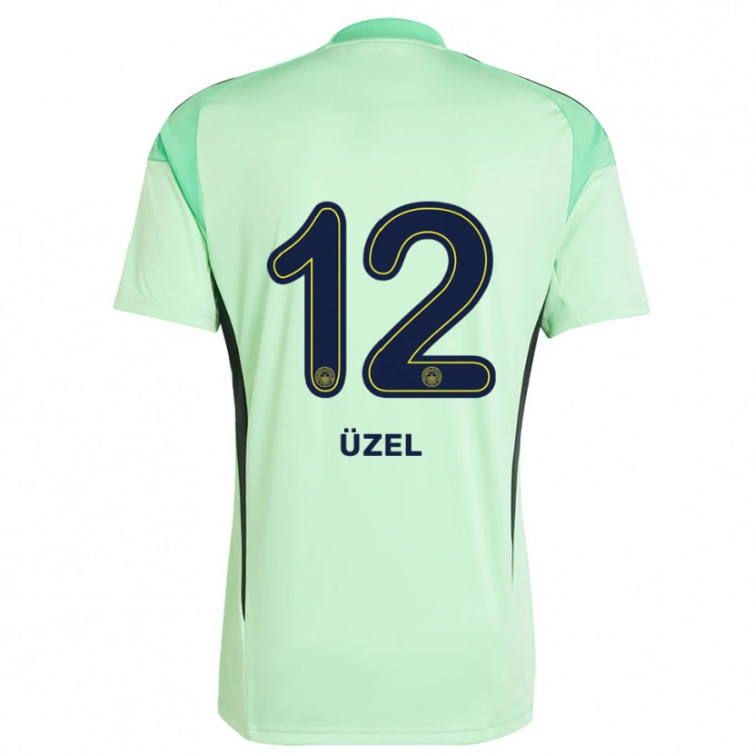 Danxen Kinderen Nevzat Üzel #12 Licht Groen Zwart Keepersshirt 2025/26 T-Shirt