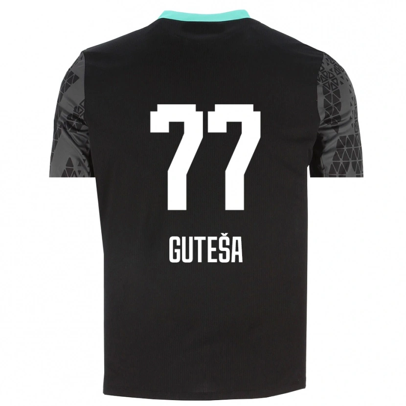 Danxen Kinderen Ivan Guteša #77 Dim Grijs Zwart Keepersshirt 2025/26 T-Shirt