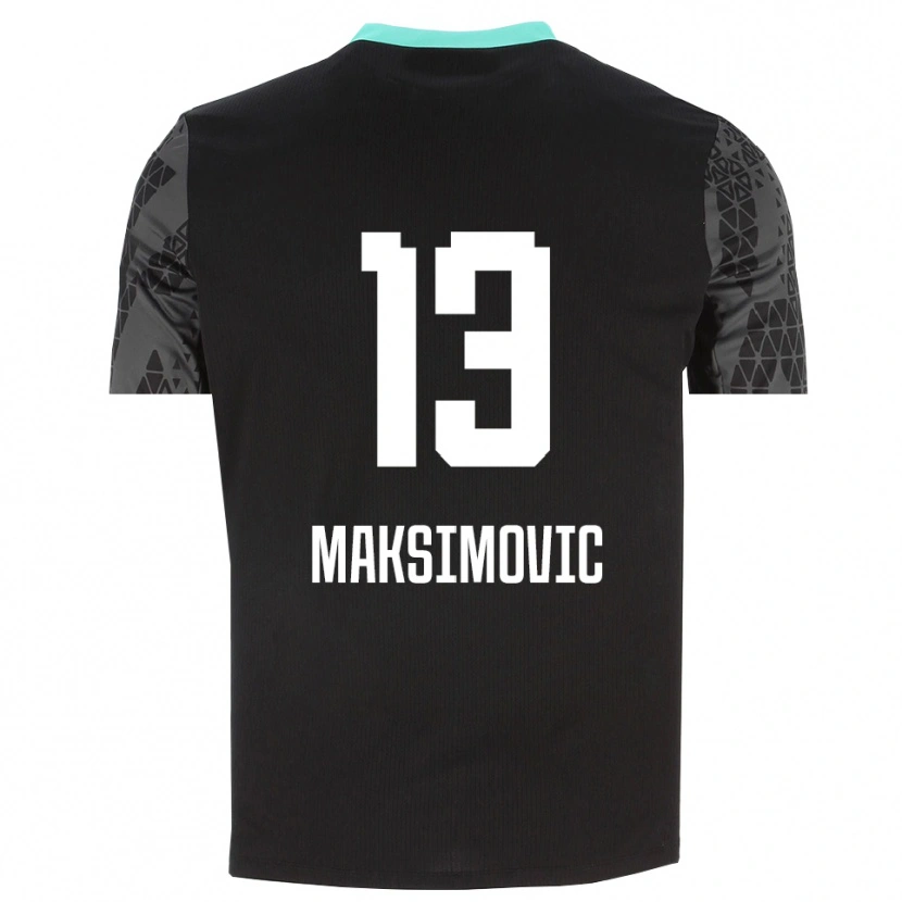 Danxen Kinderen Filip Maksimovic #13 Dim Grijs Zwart Keepersshirt 2025/26 T-Shirt