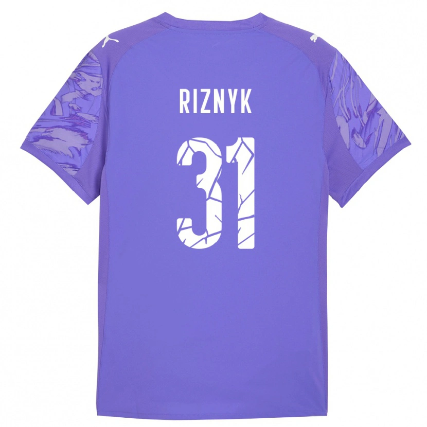 Danxen Kinderen Dmytro Riznyk #31 Lila Paars Keepersshirt 2025/26 T-Shirt