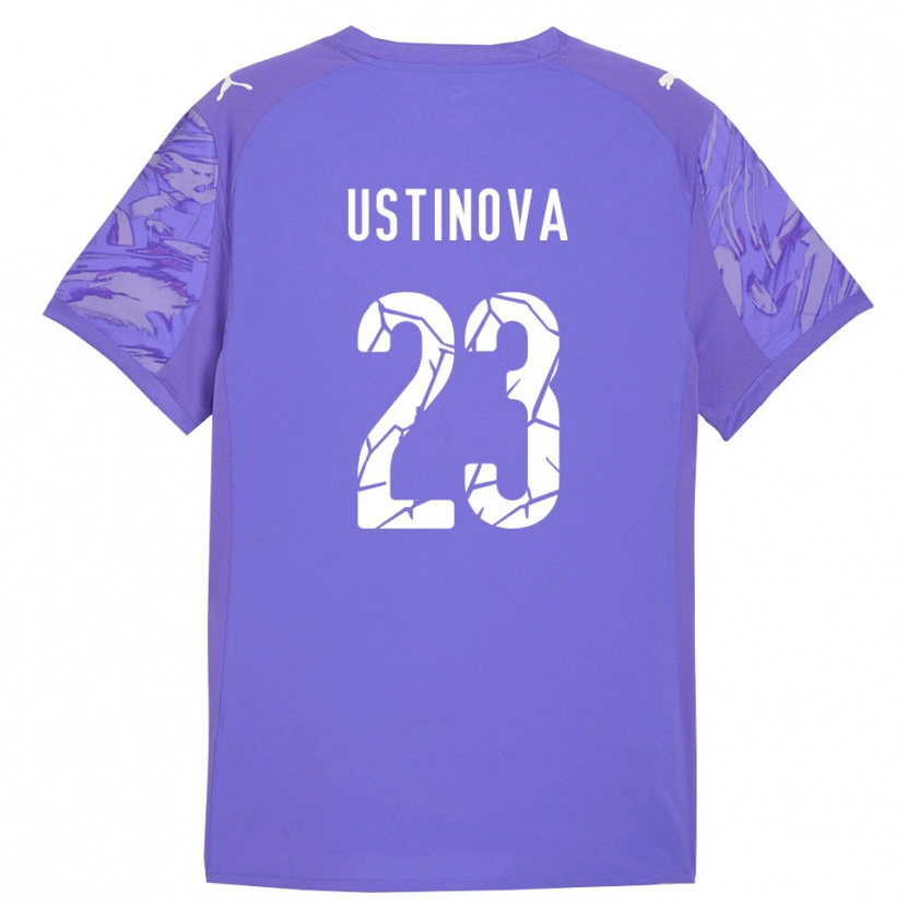 Danxen Kinderen Liudmyla Ustinova #23 Lila Paars Keepersshirt 2025/26 T-Shirt