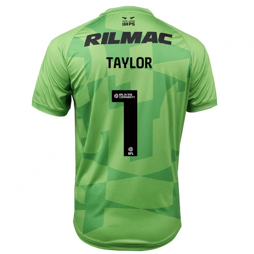 Danxen Kinderen Jaden Taylor #1 Lichtgroen Keepersshirt 2025/26 T-Shirt
