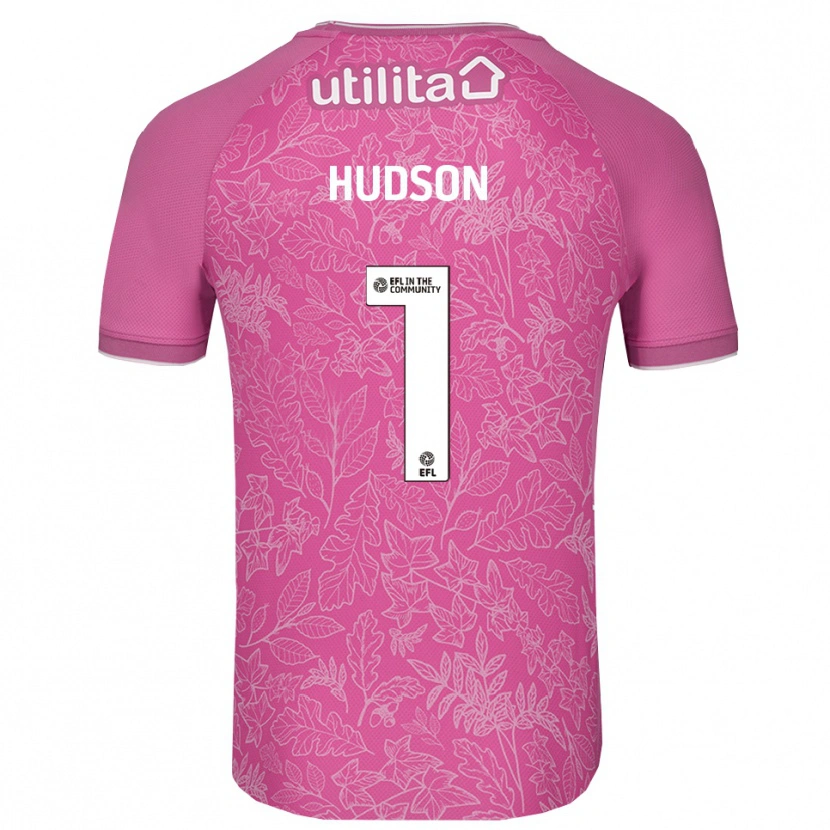 Danxen Kinderen Sarah Hudson #1 Roze Zwart Keepersshirt 2025/26 T-Shirt