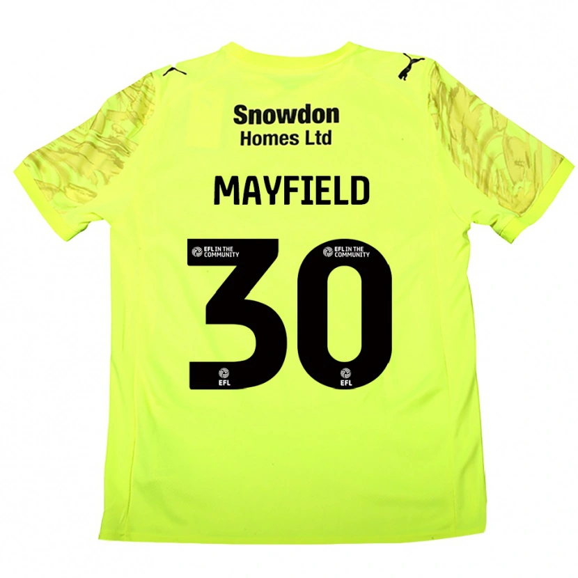 Danxen Kinderen Holly Mayfield #30 Fluorescerend Groen Keepersshirt 2025/26 T-Shirt