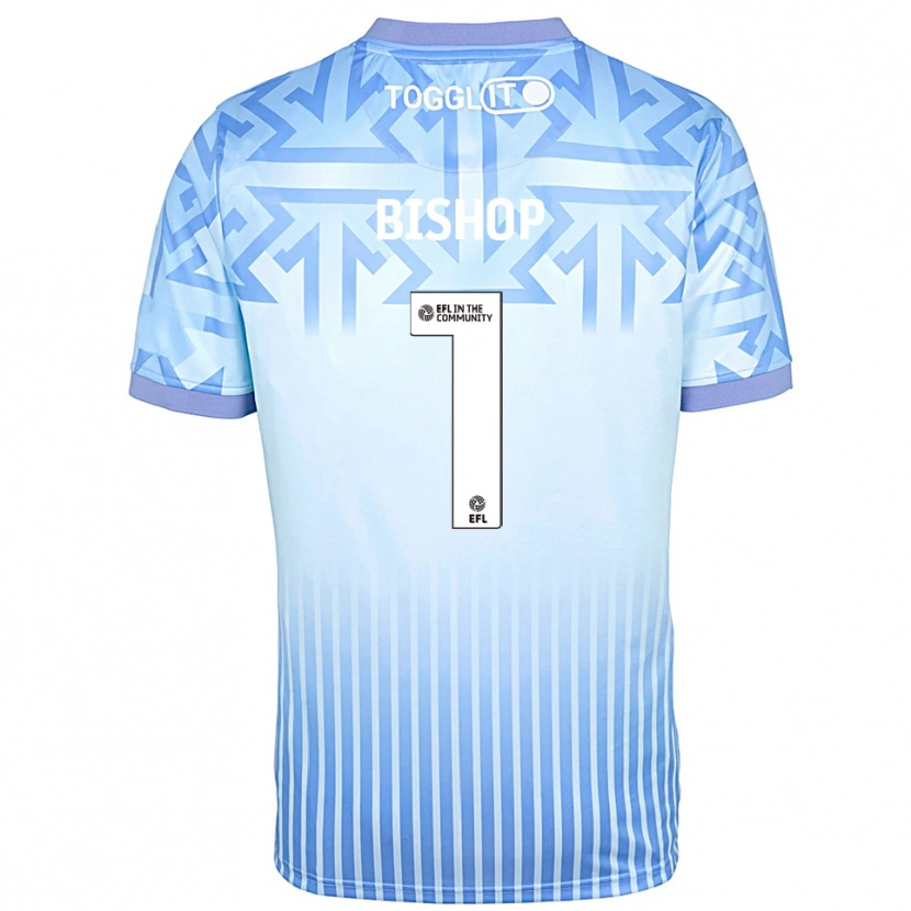 Danxen Kinderen Nathan Bishop #1 Lichtblauw Wit Keepersshirt 2025/26 T-Shirt