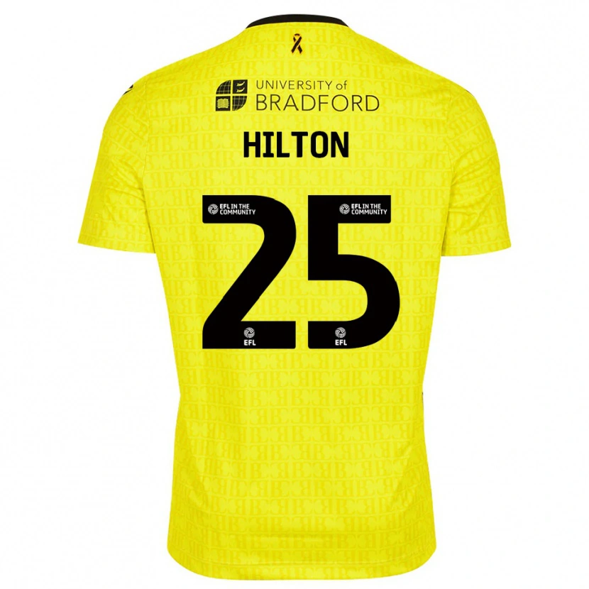 Danxen Kinderen Joe Hilton #25 Geel Zwart Keepersshirt 2025/26 T-Shirt