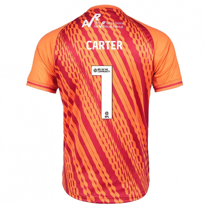 Danxen Kinderen Phoebe Carter #1 Oranje Keepersshirt 2025/26 T-Shirt
