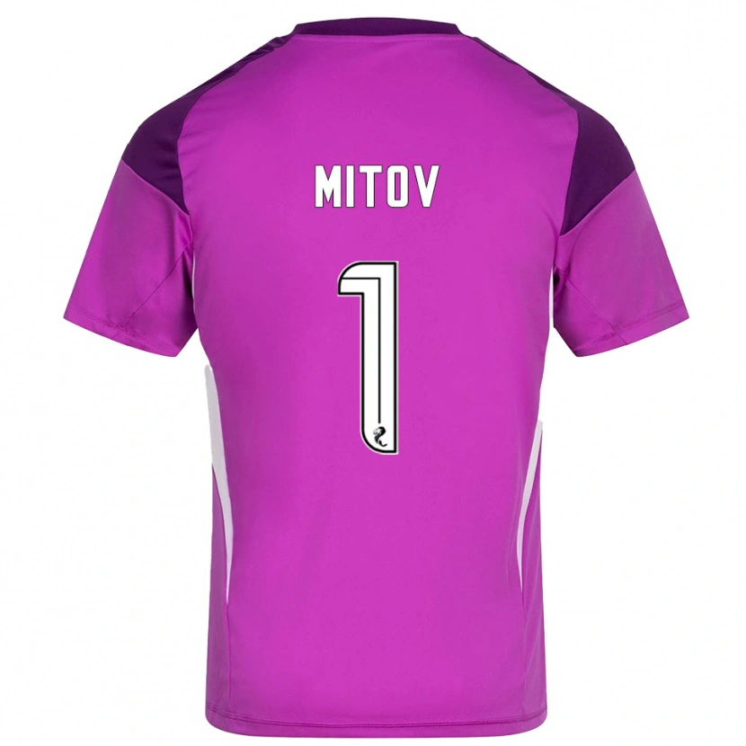 Danxen Kinderen Dimitar Mitov #1 Paars Magenta Keepersshirt 2025/26 T-Shirt