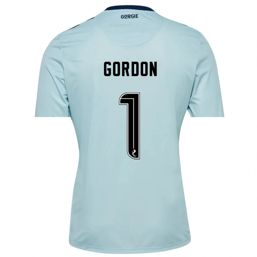 Danxen Kinderen Craig Gordon #1 Lichtblauw Zwart Keepersshirt 2025/26 T-Shirt