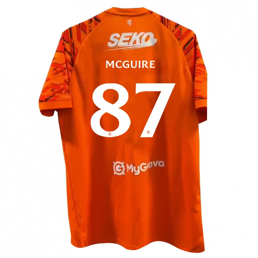Danxen Kinderen Rydnn McGuire #87 Oranje Wit Keepersshirt 2025/26 T-Shirt