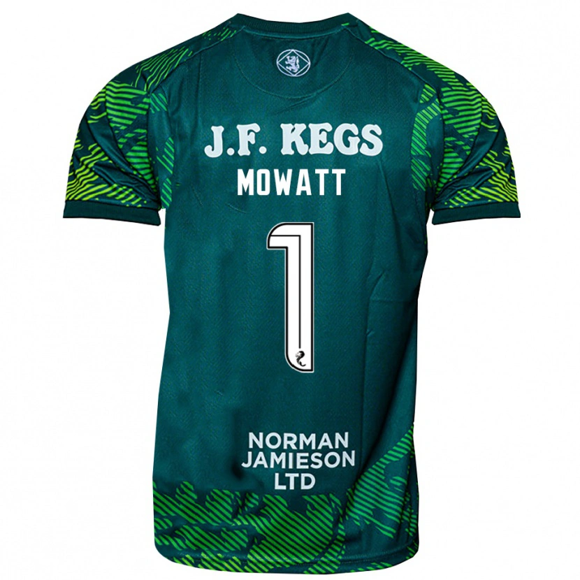 Danxen Kinderen Beth Mowatt #1 Groen Wit Keepersshirt 2025/26 T-Shirt